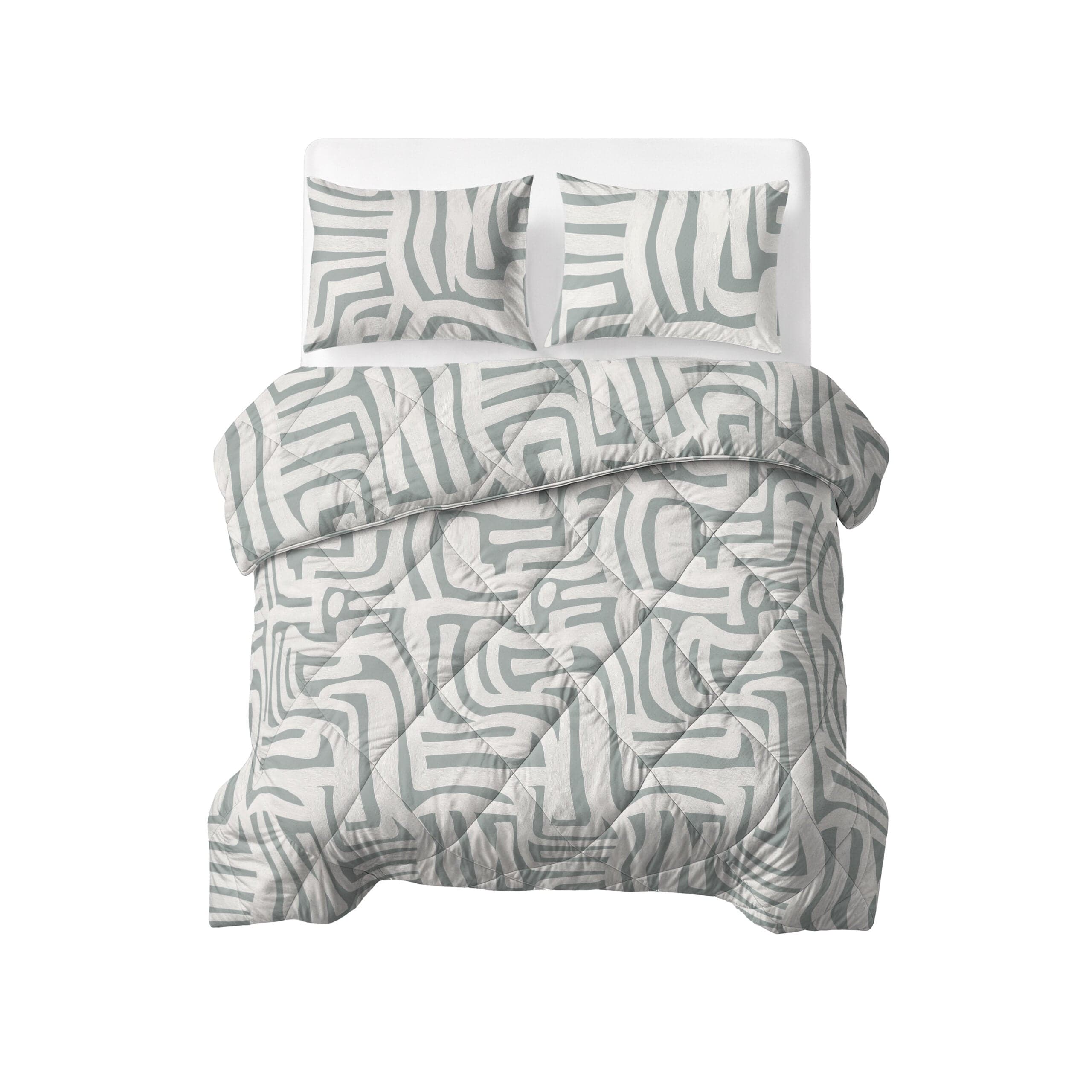 Lazy Dekbed Eran Groen 240 x 200 Met Kussenslopen