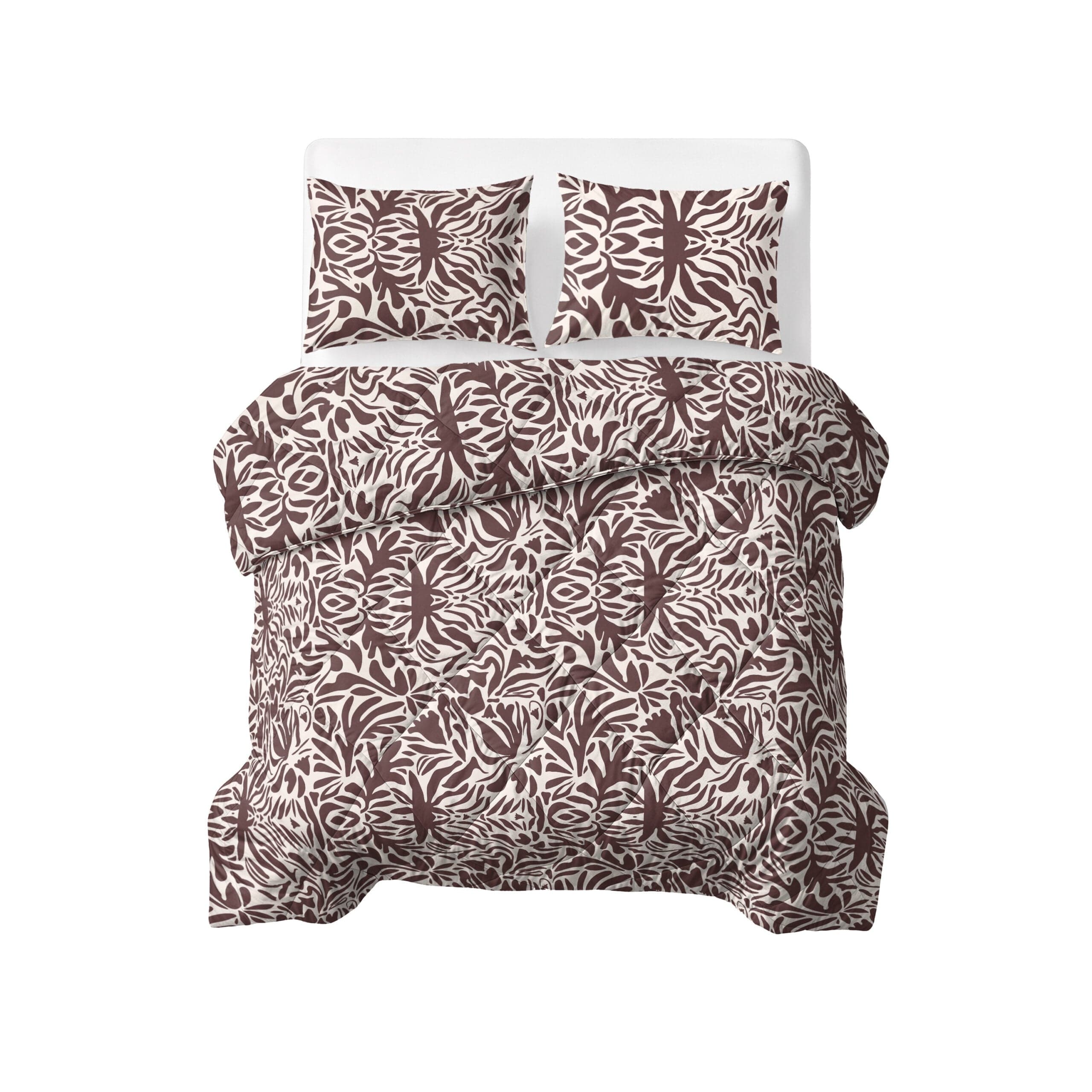Lazy Dekbed Denzo Rood/Bruin 200 x 200 Met Kussenslopen