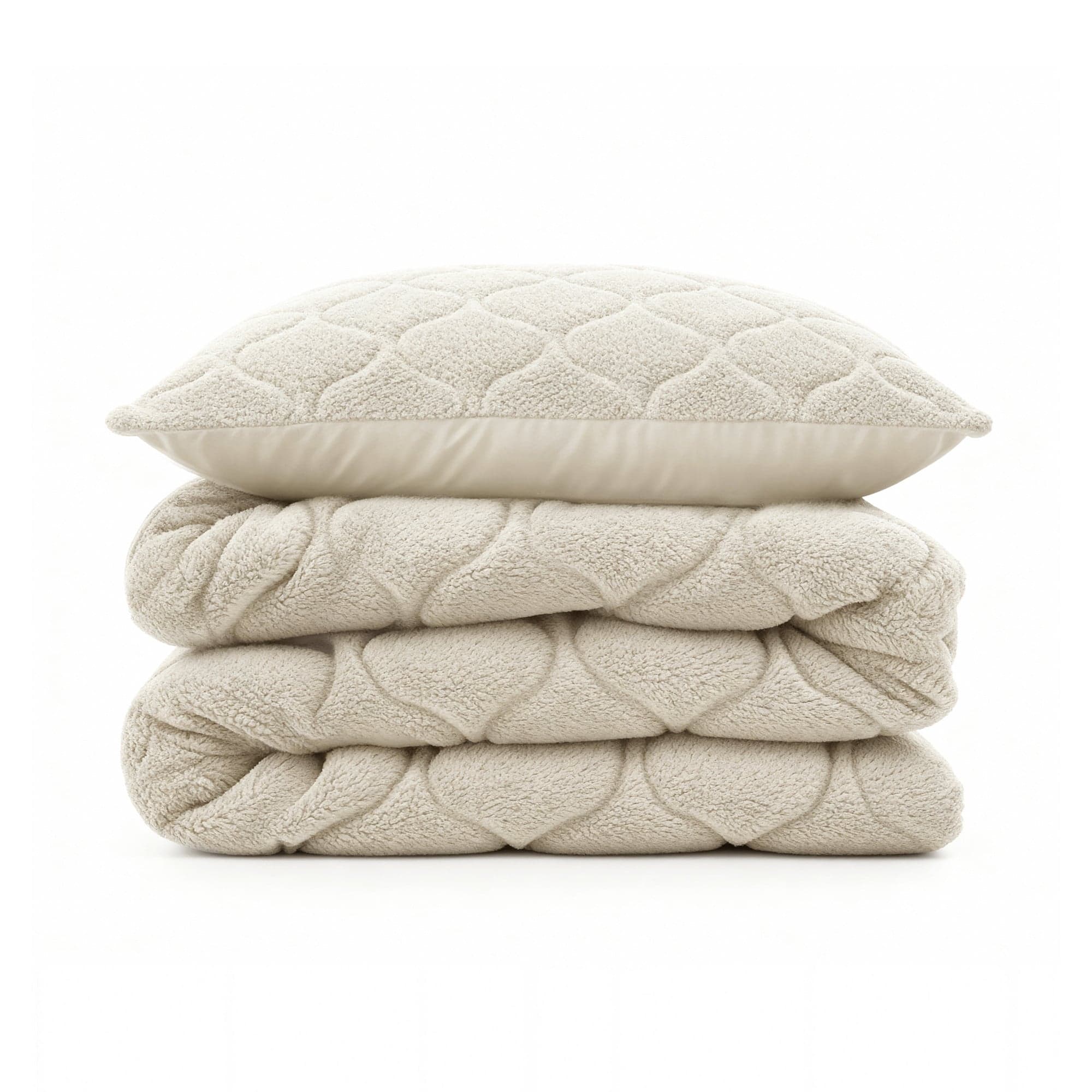 Lazy Dekbed Teddy Beige 140 x 200 Met Luxe Kussensloop