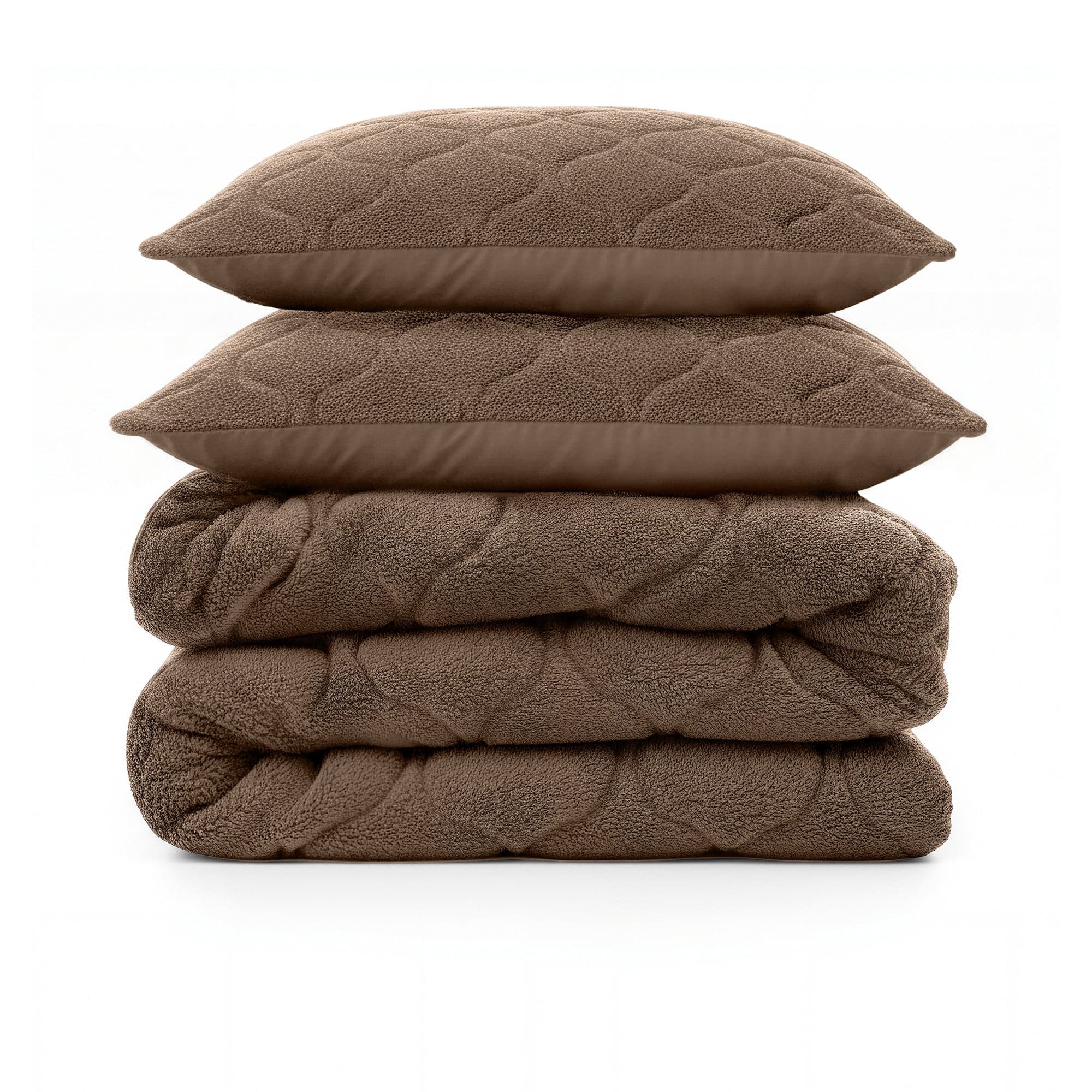 Lazy Dekbed Teddy Taupe/Bruin 240 x 200 Met Luxe Kussenslopen