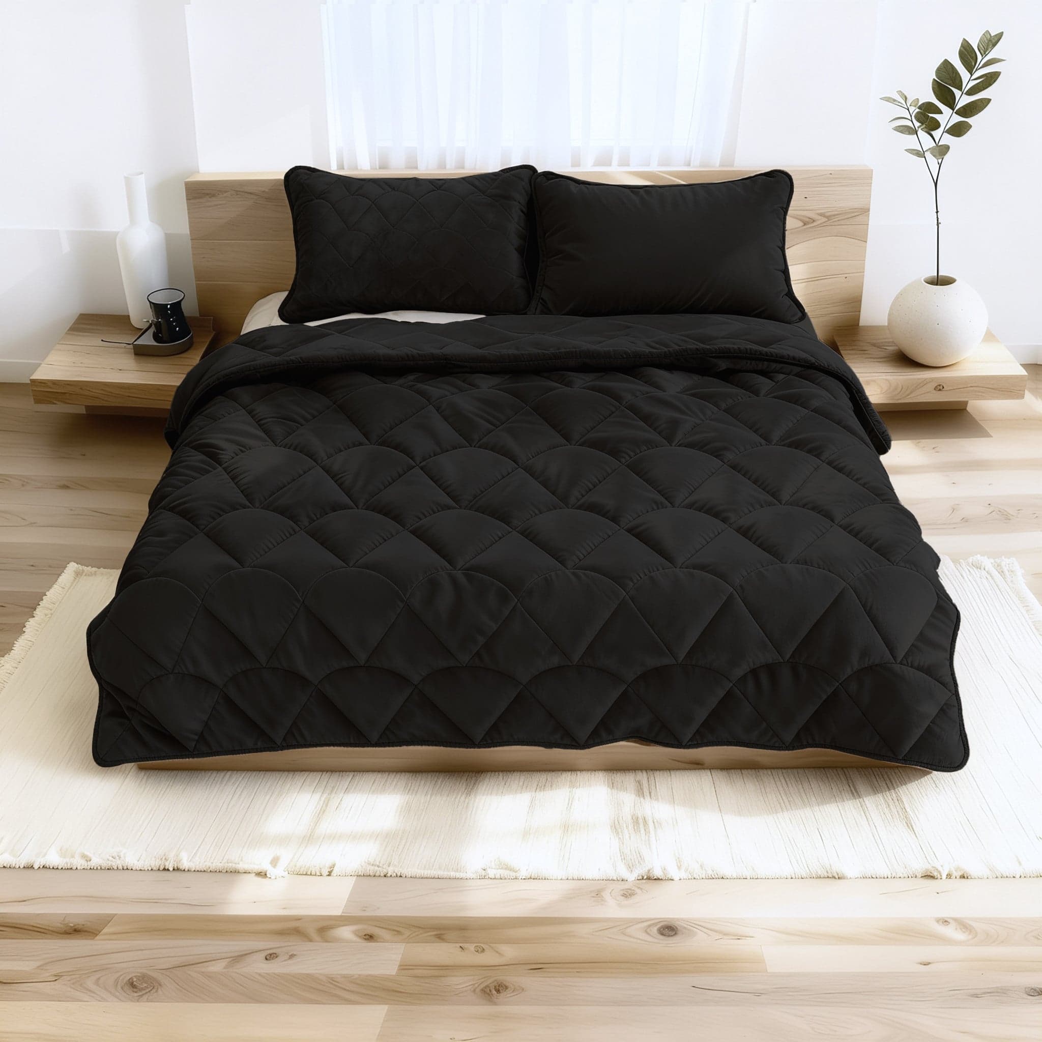 Lazy Dekbed Velvet Zwart 140 x 200 Met Kussensloop