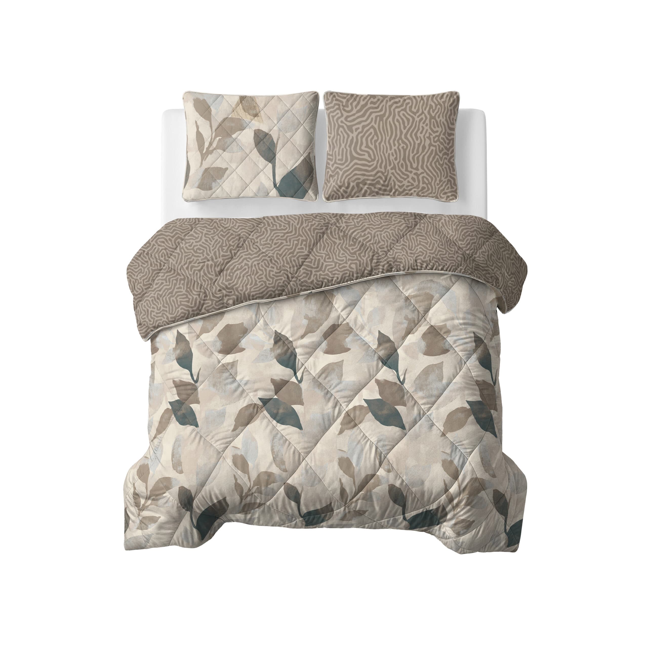 Lazy Dekbed Solitude Taupe 240 x 220 Met Kussenslopen
