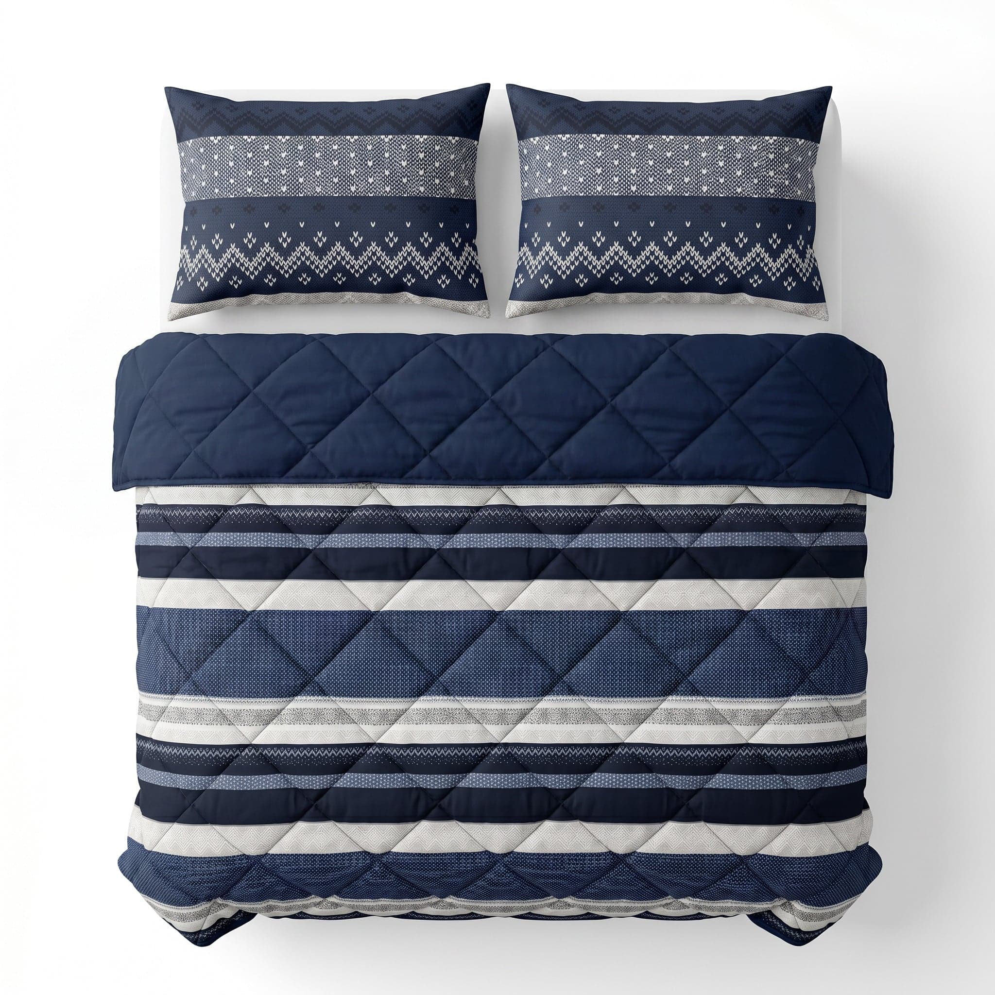Lazy Dekbed Elisabeth Navy 200 x 200 Met Kussenslopen